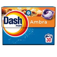 Carica l'immagine nel visualizzatore di Gallery, Dash Pods Detersivo In Capsule, 30 Lavaggi, Ambra, Rimuove le Macchie, Igienizza, Dona Freschezza, Brillantezza Per I Ca
