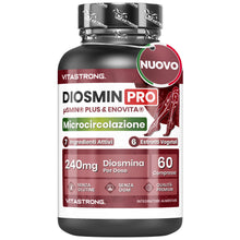 Carica l'immagine nel visualizzatore di Gallery, Diosmina PRO Vitastrong, Complex Vegan Diosmina Micronizzata, Flavonoidi, ENOVITA (Vite Rossa Integratore) Centella Asia