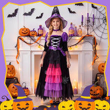 Carica l'immagine nel visualizzatore di Gallery, Costume da scheletro per bambini, travestimento da strega, da ragazza, costume da scheletro per gioco ruolo festa cospla