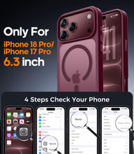 Carica l'immagine nel visualizzatore di Gallery, Qasyfanc Magnetica Cover per iPhone 18 Pro/iPhone 17 Pro Borgogna