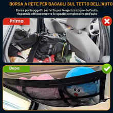 Carica l'immagine nel visualizzatore di Gallery, Rete Bagagliaio Auto, 90 × 65 cm Rete Portaoggetti Auto, Rete Elastica con Cinghie Incrociate Regolabili e 3 Tasche con 