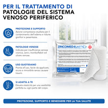 Carica l'immagine nel visualizzatore di Gallery, AIESI® Benda elastica medicata con pasta all’ossido di zinco F.U. m 5x10 cm ZINCOMED ELASTIC, Made in Italy