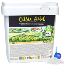 Carica l'immagine nel visualizzatore di Gallery, Acido Citrico Anidro Puro in Polvere 5 kg Multiuso Alta Solubilità Granulometria Fine + eBook