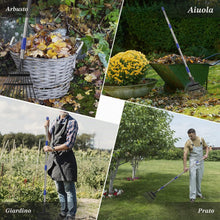 Carica l'immagine nel visualizzatore di Gallery, Rastrello da giardino Heavy Duty, per lavori di giardinaggio con 11 denti in metallo di larghezza 21 cm, aggiornato da 7
