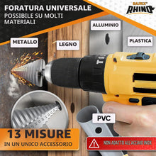 Carica l'immagine nel visualizzatore di Gallery, BAURIX® Punta a Gradino HSS Ø 5-35 mm – Metallo, Legno e Plastica