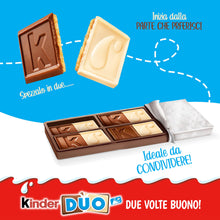 Carica l'immagine nel visualizzatore di Gallery, Kinder Duo, 12 Biscotti Ricoperti di Cioccolato al Latte e Cioccolato Bianco, Ideali per una Pausa Golosa da Condividere