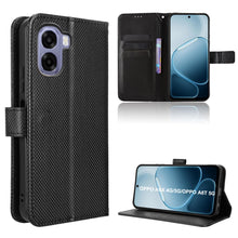 Carica l'immagine nel visualizzatore di Gallery, Cover per OPPO A6X / A6T / A6K 4G/5G custodie,Premium Portafoglio Magnetica Flip Case,Custodia con fibra di carbonio-Ner