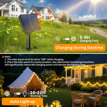 Carica l'immagine nel visualizzatore di Gallery, Luci Solari Esterno, [3 Pacchi]17M 150LED Catena Luminosa Esterno SolareIP65 lmpermeabili 8 Modalità Filo diRame Luci So