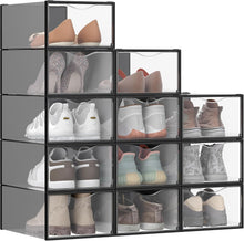 Carica l'immagine nel visualizzatore di Gallery, SONGMICS Scatole Contenitori per Scarpe, 12 Pezzi, 33,2 x 23 x 14,5 cm