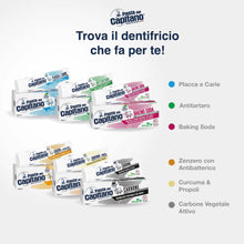 Carica l'immagine nel visualizzatore di Gallery, Pasta del Capitano, Dentifricio Antitartaro Bio, Dona Freschezza e Rinfresca l'Alito, Ideale per i Fumatori, Aiuta a Pre