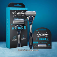 Carica l'immagine nel visualizzatore di Gallery, Wilkinson Sword Hydro 5, rasoio uomo, confezione da 4 ricariche