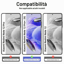 Carica l'immagine nel visualizzatore di Gallery, NEW'C Cover Nero per Xiaomi Redmi Note 12 Pro+ 5G + 2x Pellicole, Antiurto