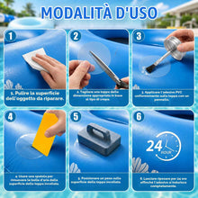 Carica l'immagine nel visualizzatore di Gallery, Kit Riparazione Piscina PVC, Include 15 Cerotti Trasparenti, 170 g