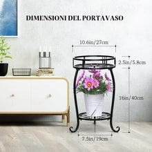 Carica l'immagine nel visualizzatore di Gallery, STLOVe Supporti per Piante in Metallo, 2 Piani Portavasi da terra, Iron Plant Stands per Interni ed Esterni, per la Deco