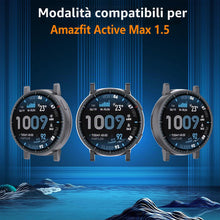 Carica l'immagine nel visualizzatore di Gallery, 2 pezzi Custodia Cover per Amazfit Active Max 48mm Vetro Temperato