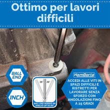 Carica l'immagine nel visualizzatore di Gallery, Set Chiavi a Brugola Lunghe Pollici 13pz, 3/64-3/8in, Brunito