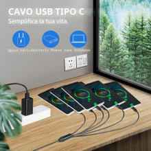 Carica l'immagine nel visualizzatore di Gallery, CERRXIAN USB 1 maschio a 6 maschi USB C Splitter Y Cavo Type-C Y splitter supporta la trasmissione dati di dischi U, tas