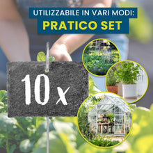 Carica l'immagine nel visualizzatore di Gallery, Hoberg Etichette per piante in ardesia - Set di 10 | Resistenti alle intemperie, riutilizzabili | Etichettatura di piant