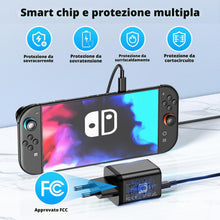 Carica l'immagine nel visualizzatore di Gallery, Caricabatterie CA CloudValley da 65 W per Nintendo Switch 2, supporta la modalità TV, con spina e cavo da 5 piedi, ricar