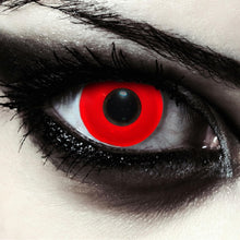 Carica l'immagine nel visualizzatore di Gallery, DESIGNLENSES, Lenti a contatto colorate rosse per costume di Halloween da zombie, senza gradazione, 1 paio (2 pezzi), le