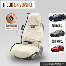 Carica l'immagine nel visualizzatore di Gallery, LIONSTRONG® Coprisedili anteriori [IMPERMEABILE] - beige