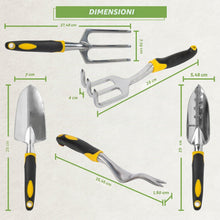 Carica l'immagine nel visualizzatore di Gallery, BLOSTM Set di Attrezzi Giardinaggio - Set Giardinaggio da 5 Pezzi Robusto Attrezzi da Giardino Manici Ergonomici, Set di