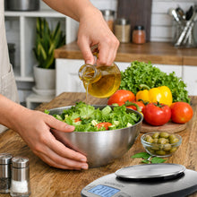 Carica l'immagine nel visualizzatore di Gallery, Boston Tech Bilancia Cucina Digitale con Ciotola Rimovibile in Acciaio Inox, Bilancia da Cucina 5 kg/1 g, Display LCD Re