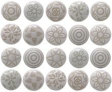 Carica l'immagine nel visualizzatore di Gallery, Ajuny Set di 20 Pomelli in Ceramica Manopola per Mobili Cassetti e Armadi