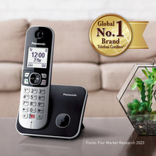 Carica l'immagine nel visualizzatore di Gallery, Panasonic KX-TG6851JTB Telefono Cordless Digitale, Unità Base e Ricevitore Singolo, ID Chiamante, Blocco Chiamate Indesi