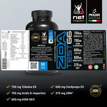Carica l'immagine nel visualizzatore di Gallery, Net Integratori ZDA TEST 66 – 90 cps – Integratore Naturale Vitalità e Forza Maschile con ZMA® (Zinco e Magnesio) KSM-66