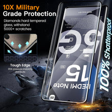 Carica l'immagine nel visualizzatore di Gallery, Pellicola Vetro Temperato per Xiaomi Redmi Note 15 5G, 2 Pezzi Pellicola Protettiva e 2 Pezzi Pellicola Fotocamera, Dure
