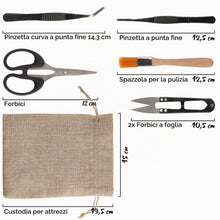 Carica l'immagine nel visualizzatore di Gallery, HAPPY SEED Kit Bonsai Attrezzi 13 Pezzi con Pratica Borsa - Mini Utensili da Giardinaggio per Piante da Interno e Una Co