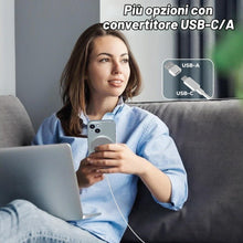 Carica l'immagine nel visualizzatore di Gallery, Caricatore Wireless per iPhone, 15W Caricabatterie Ricarica Rapida, Portatile Senza Fili Magnetico Charger compatibile i
