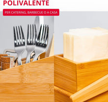 Carica l'immagine nel visualizzatore di Gallery, Westmark Organizer da cucina, 5 scomparti, Dimensioni: 13 x 13,5 x 16 cm, Bambù, Tapas + Friends, Marrone chiaro, 69842270