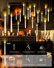 Carica l'immagine nel visualizzatore di Gallery, Macchiatto Candele Galleggianti LED, 20 Pezzi con Telecomando a Bacchetta Magica, Luce Tremolante Sicura senza Fiamma, C