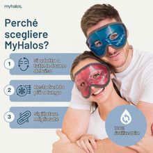 Carica l'immagine nel visualizzatore di Gallery, Maschera Occhi Gel Freddo Riutilizzabile – per Termoterapia a Caldo e a Freddo - Ghiaccio Viso per Occhi Gonfi, Stanchi,