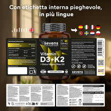 Carica l'immagine nel visualizzatore di Gallery, Vitamina D3 K2 - Alto Dosaggio y Assorbimento - Vitamina D3 2.000 U.I.