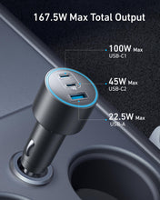 Carica l'immagine nel visualizzatore di Gallery, Anker Caricatore Auto USB C 167,5W 3 Porte