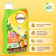 Carica l'immagine nel visualizzatore di Gallery, Solabiol Concime Liquido Biologico per Agrumi e Piante Mediterranee con Tecnologia Natural Booster che Stimola lo Svilup