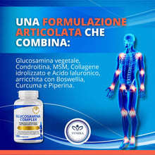 Carica l'immagine nel visualizzatore di Gallery, Glucosamina Condroitina MSM 1450mg 180 Compresse
