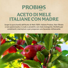 Carica l'immagine nel visualizzatore di Gallery, Probios Aceto Di Mele Biologico Con Madre - Crudo e Non Filtrato - Fermentato Naturalmente Da Mele Biologiche, Ideale Pe