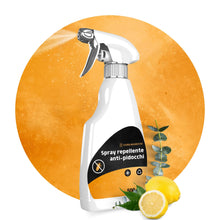 Carica l'immagine nel visualizzatore di Gallery, Spray Antipidocchi - 500 ml - Spray antipidocchi per tessuti e mobili - Protezione con estratto di eucalipto e crisantem