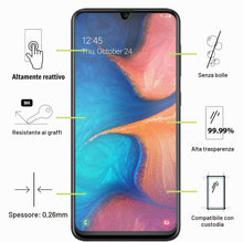 Carica l'immagine nel visualizzatore di Gallery, Vetro Temperato per Samsung Galaxy A20e [3 Pezzi] Vetrino Protettivo Pellicola Protezione Schermo