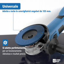 Carica l'immagine nel visualizzatore di Gallery, Dischi abrasivi per smerigliatrice 125 mm 4 pz lamellari zirconio inox
