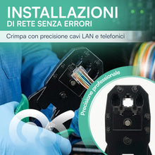 Carica l'immagine nel visualizzatore di Gallery, Tempo di Saldi Pinza Crimpatrice Rj45 RJ11 RJ12 Multifunzione 3-in-1 per Cavo di Rete Ethernet LAN, Strumento per Crimpa