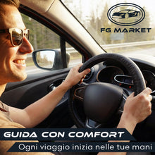 Carica l'immagine nel visualizzatore di Gallery, Coprivolante Auto in Pelle Diametro 38 cm Antiscivolo Copri Volante per Auto