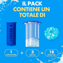 Carica l'immagine nel visualizzatore di Gallery, Duck Fresh Discs, Gel Igienizzanti WC, Marine, 1 Applicatore, 18 Dischi