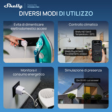 Carica l'immagine nel visualizzatore di Gallery, Shelly Plug M Gen3 Bianco - Presa Intelligente Wi-Fi &amp; Matter (Tipo F), Misurazione Consumi, 13A, 3000W, Nessun Hub Rich