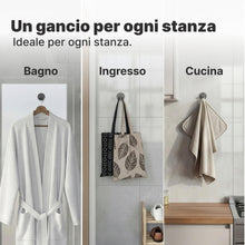 Carica l'immagine nel visualizzatore di Gallery, Minismus Set 6 Ganci Adesivi, Pomello Rotondo, senza Fori, Nero Satinato
