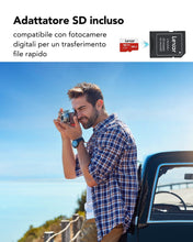 Carica l'immagine nel visualizzatore di Gallery, Lexar Micro SD 64 GB, Scheda Micro SD fino a 100 MB/sec(R), Scheda di Memoria microSDXC con Adattatore SD, A1, U3, C10, 